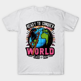 2024 READY TO CONQUER THE WORLD - GRADUATION DAY CELEBRATION T-Shirt